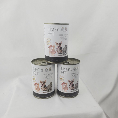 380gr Pate hỗn hợp Gà King’s Pet Lon - Thức ăn cho chó mèo