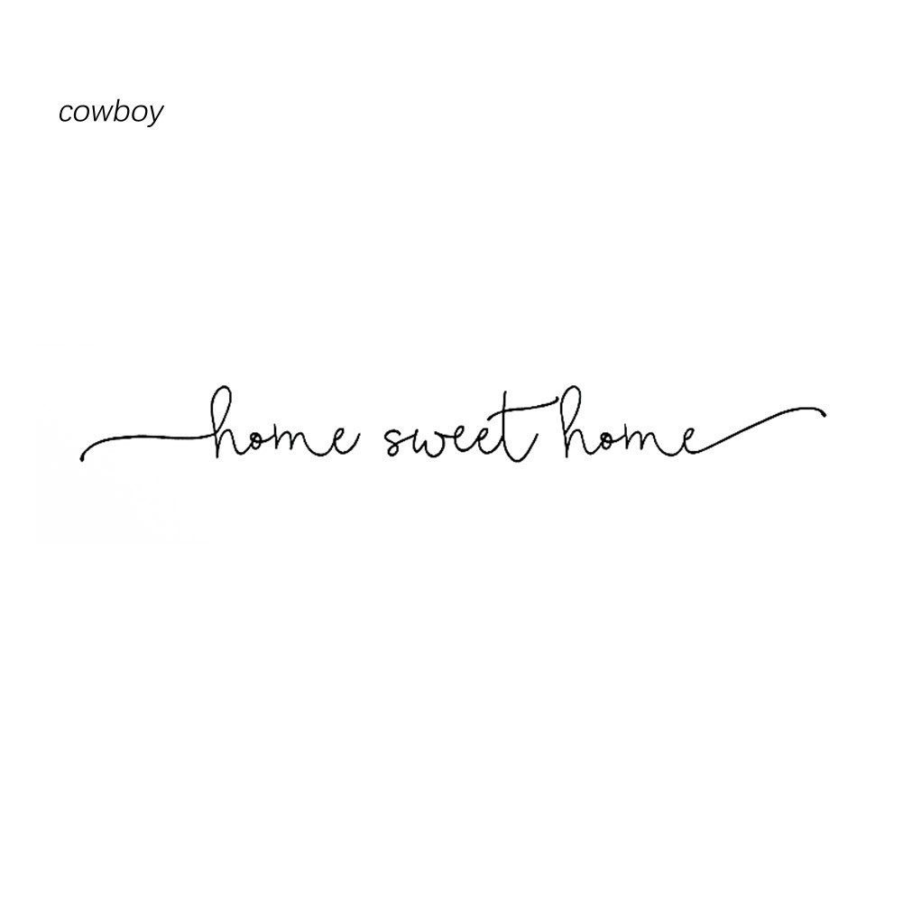 Decal dán tường Họa Tiết Chữ Sweet Home Trang Trí Phòng Khách