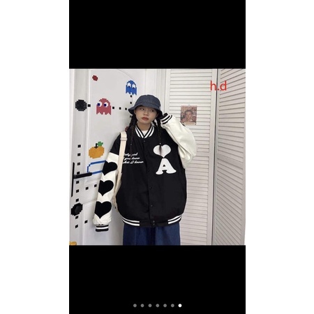 Áo bomber Chữ A TimChất gió mềmhàng 1 lớp cổ, tay áo và gấu áo có bo dệt xịnfreesize 50kgphong cách hàn Quốc