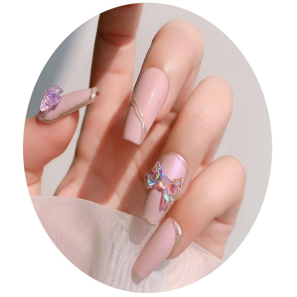 BORAG Hộp Phụ Kiện 3D Trong Suốt Trang Trí Móng Tay
