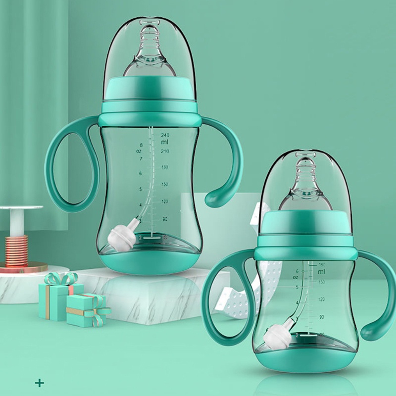 Bình Sữa Silicone Miệng Rộng Dung Tích 180ml Đa Ứng Dụng Cho Bé