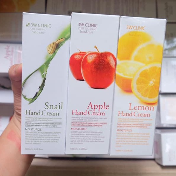 Kem dưỡng da tay 3W Clinic Apple Hand Cream 100ml