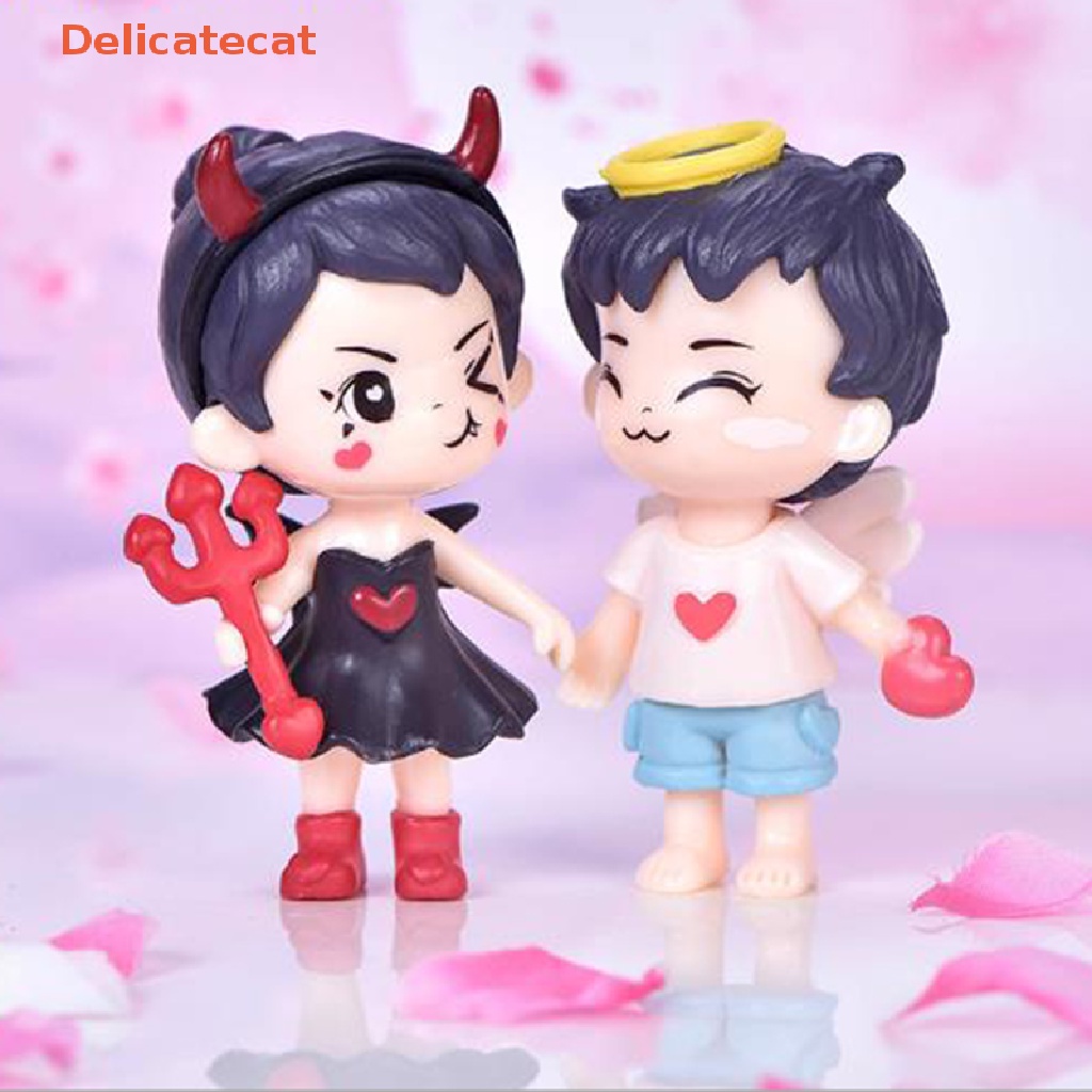 Mô Hình Cặp Đôi Búp Bê Tình Nhân Mini Dễ Thương Dùng Trang Trí Vườn Nhà