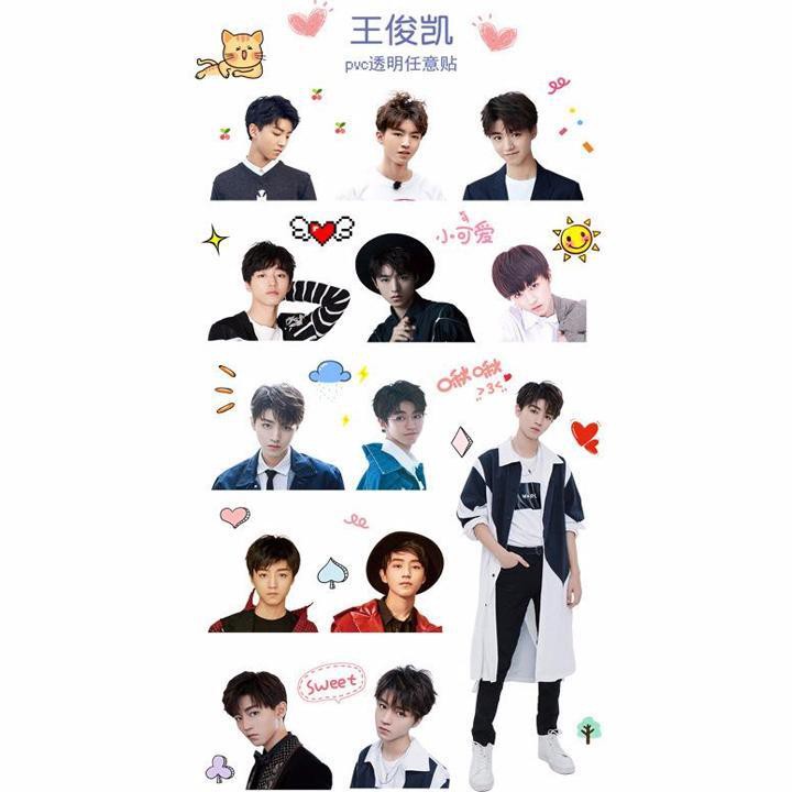 Ảnh dán sticker TFBoys Vương Tuấn Khải Dịch Dương Thiên Tỷ in hình dễ thương quà tặng xinh xắn