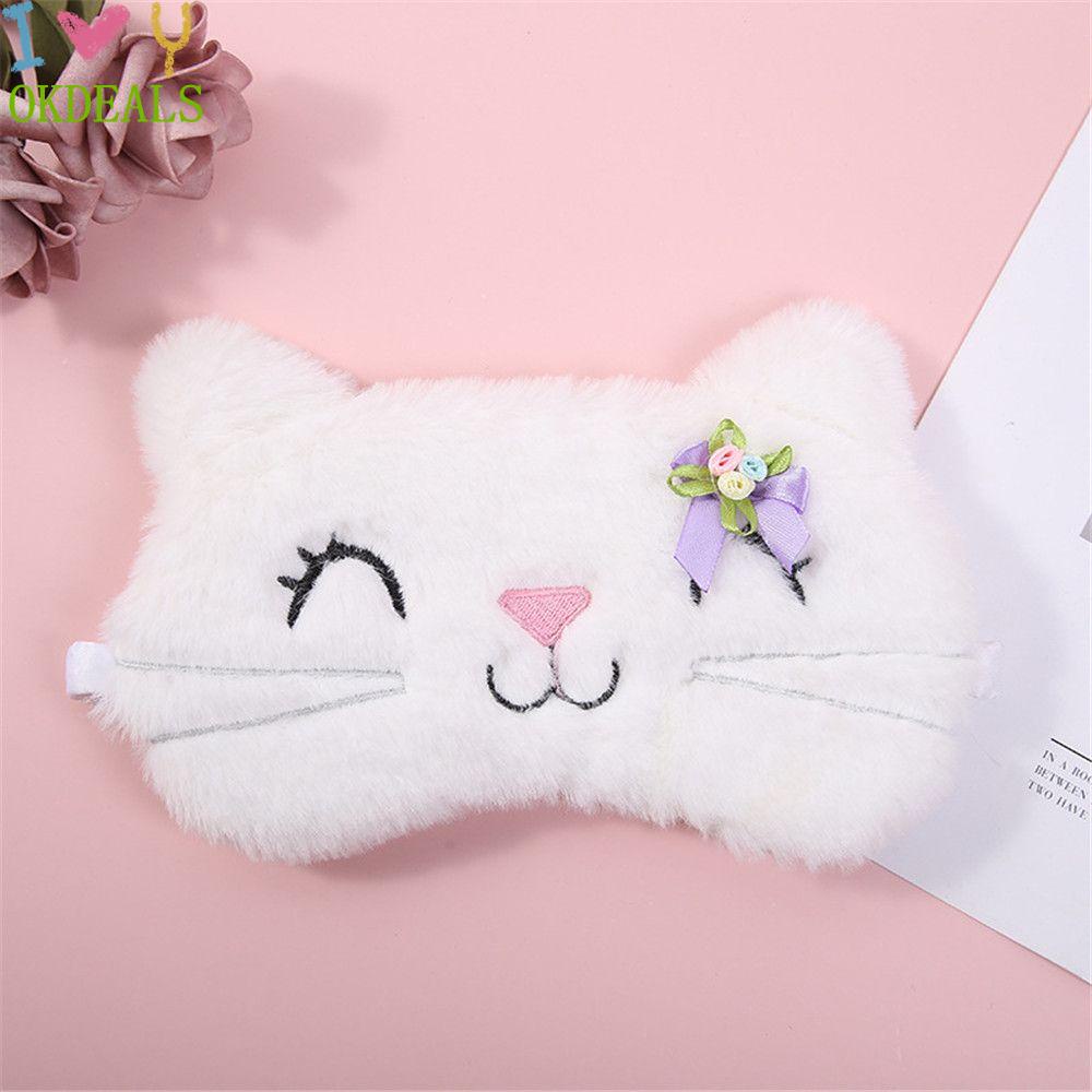 Miếng Bịt Mắt Ngủ Bằng Lông Nhung Mềm Nhiều Màu Sắc