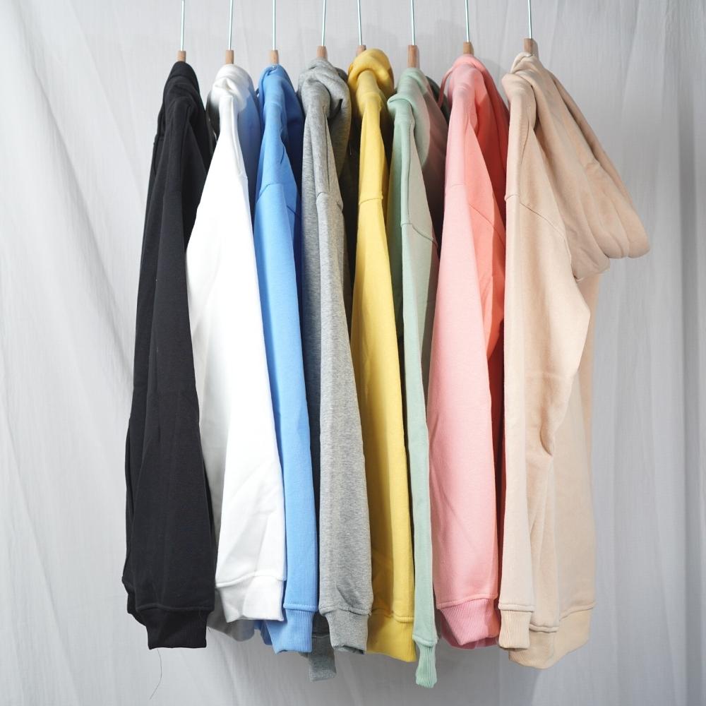 Áo Hoodie basic ❤️ Áo khoác nỉ trơn cotton 100% 2 lớp cao cấp, form rộng unisex nam nữ | WebRaoVat - webraovat.net.vn