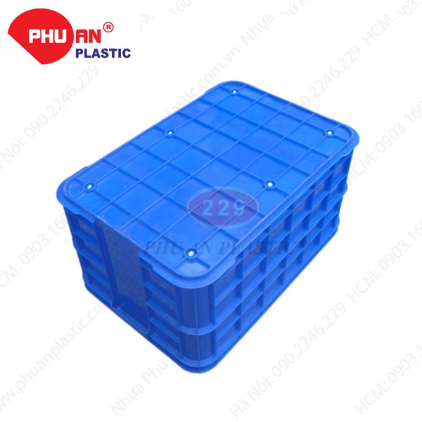 Thùng nhựa HS019 Nhựa Phú An - Kt: 610x420x310mm