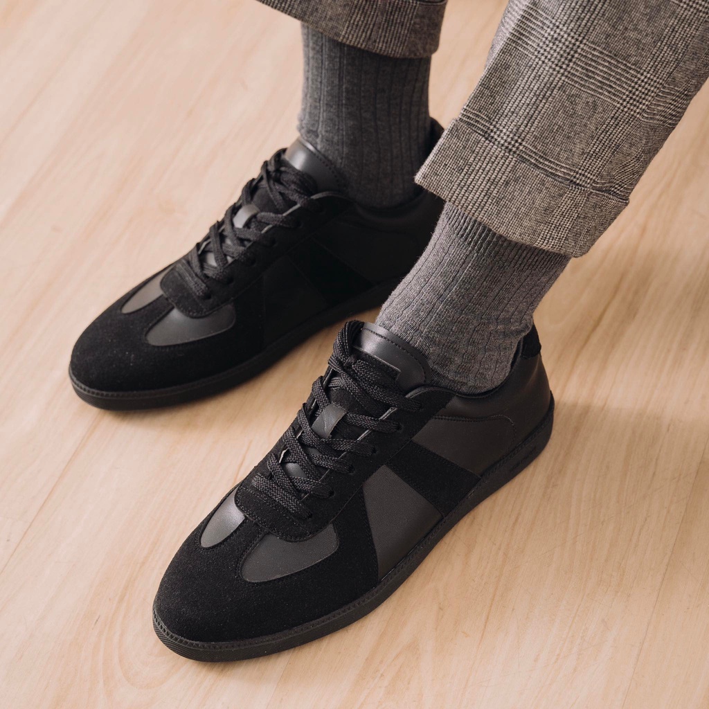 GAT Shoes All Black giày da Micro fiber phối da lộn phong cách casual trẻ trung năng động có size từ 38 đến 43