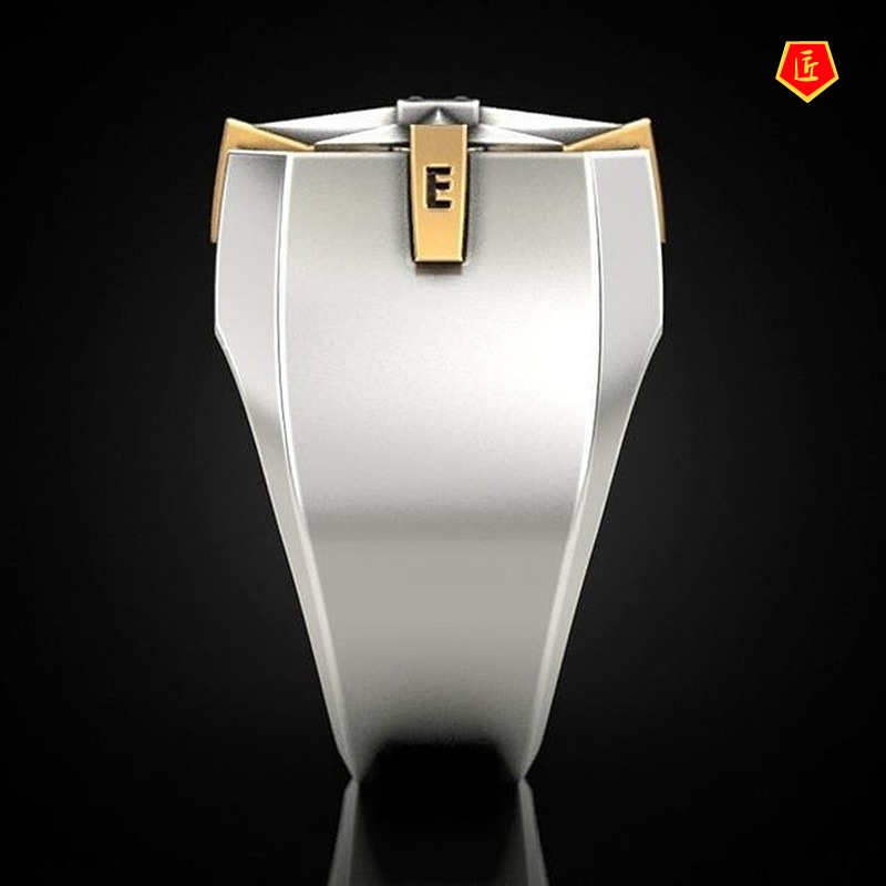 Nhẫn Mạ Bạc S925 Hình La Bàn Phong Cách Retro Cho Nam