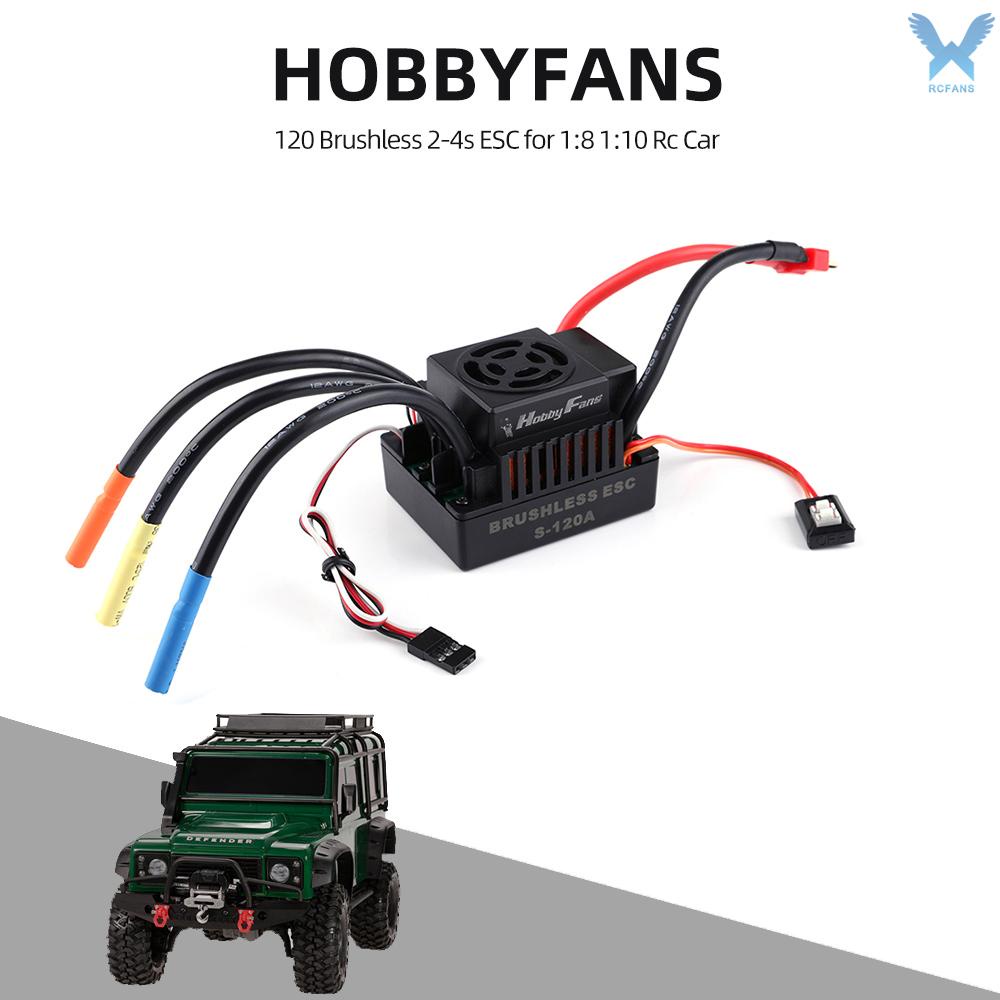 Esc Không Chổi Than Hobbyfans 120a 2-4s Với Bec Cho Xe Điều Khiển Từ Xa Traxxas Rc 1: 8
