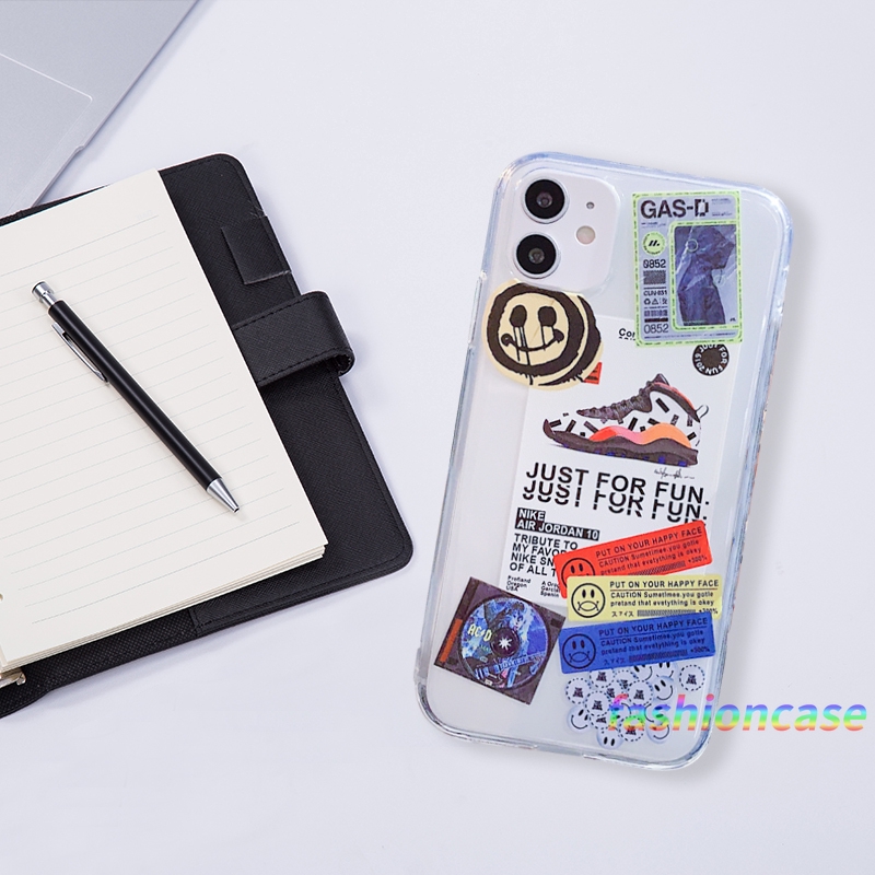 Case HP Realme C3 5i 6 C2 6i 7 5 C11 C12 5S C1 7i C15 C17 6S U1 C3i Narzo 20 PRO 10 10A 20A Casing Soft Case Smiley Face Silicone Phone Cover Shell