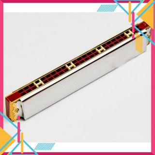 ❤️Evoucher🚛 Kèn harmonica tremolo suzuki study 24 key c (bạc)- kèm thêm vải nhung lau kèn- 206395