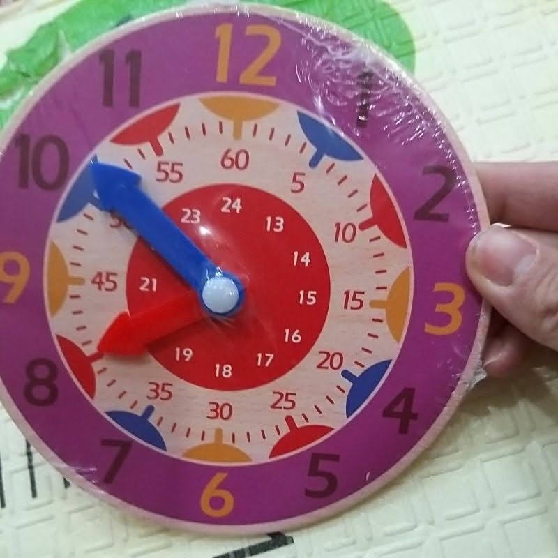Đồng hồ toán học bằng gỗ [dùng cho bé học toán, biết xem giờ]