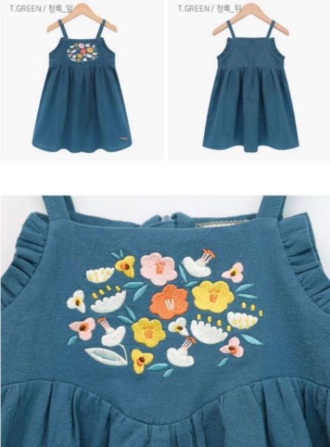 Váy Bebezoo thêu hoa vintage