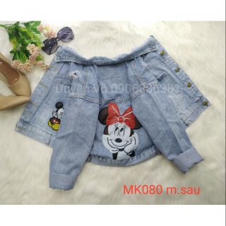 Áo khoác jean mickey