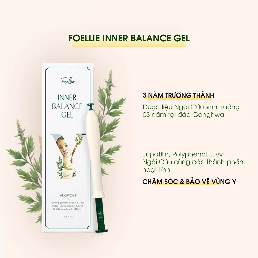 Dung Dịch Vệ Sinh Phụ Nữ Foellie Inner Balancing Gel, Đũa Thần Diệt Khuẩn Foellie Inner Gel Làm Hồng Se Khít Vùng Kín