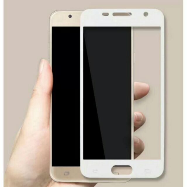 Miếng dán cường lực 5D galaxy j5 prime full màn hình trắng.