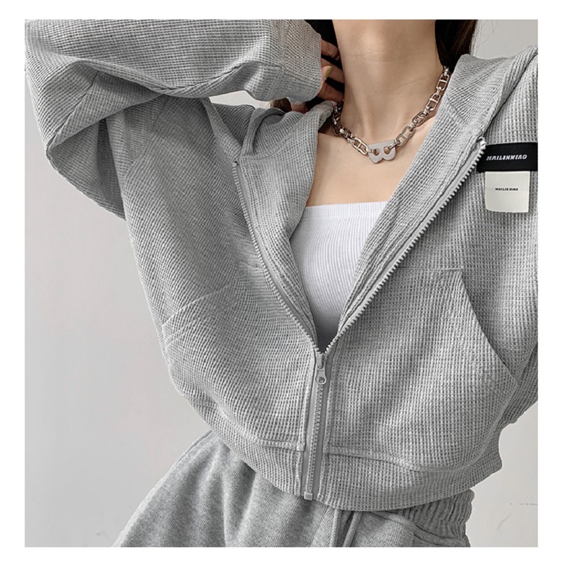 Áo khoác nữ tay dài có nón màu sắc thời trang