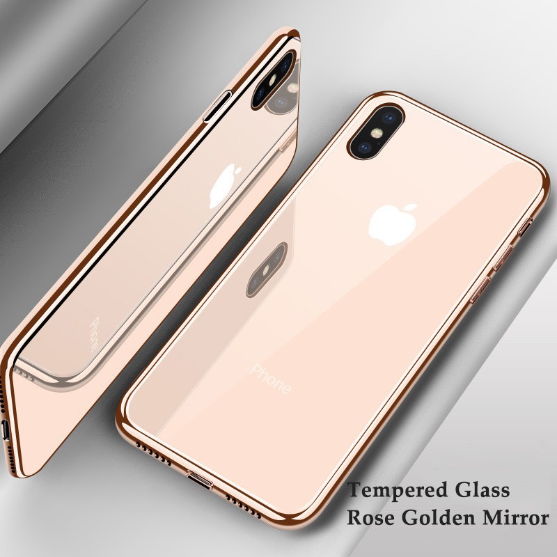 Sale 70% Ốp điện thoại kính cường lực sang trọng cho iPhone,7 Plus,Màu hồng（Rose Gold）GIÁ GỐC 67,000Đ-83B56