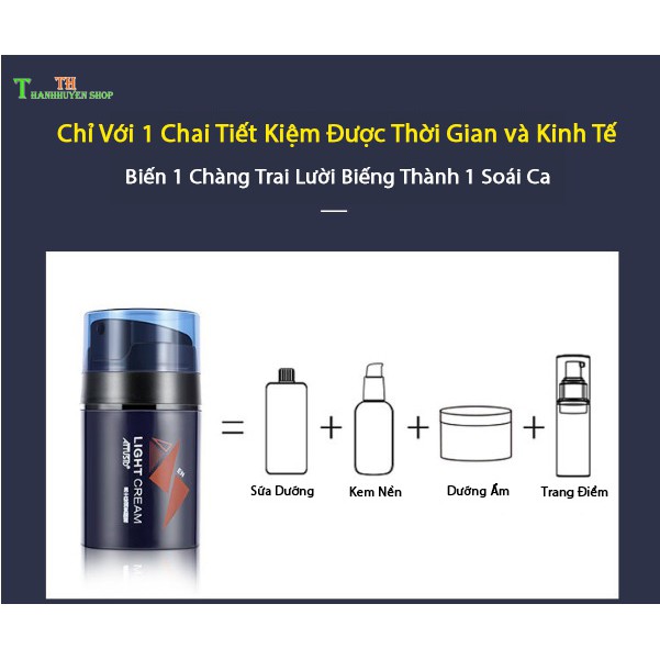 (Xả Kho) LightCream Makeup Nâng Tone Che Khuyết Điểm Kem Trang Điểm 4in1 Dành Cho Nam | BigBuy360 - bigbuy360.vn