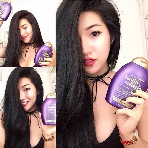 Dầu Xả Kích Thích Mọc Tóc OGX Thick & Full Biotin & Collagen Conditioner 385ml