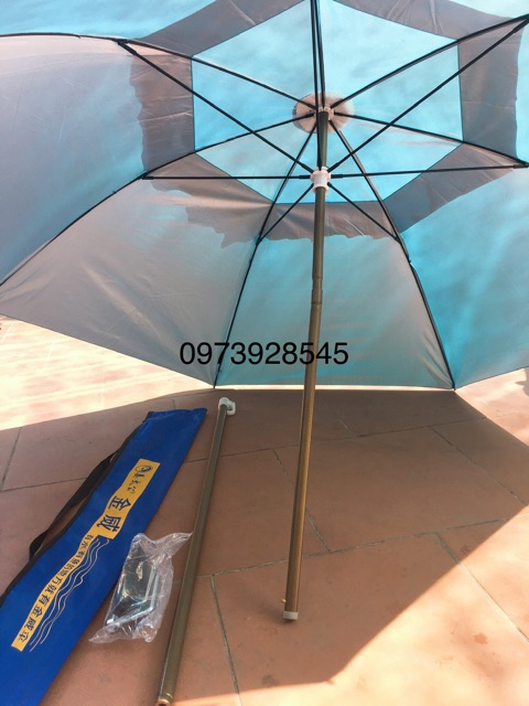 Ô dù che nắng dùng cho đi câu, dã ngoại, có lò xo xoay 360 độ bằng thép không han gỉ - ĐỒ CÂU PHÍA BẮC - S22