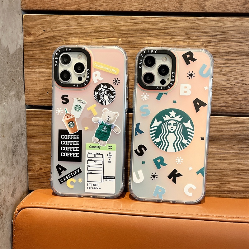 Ốp Điện Thoại Họa Tiết Ly Cà Phê Màu Laser Cho Iphone 13 Pro Max 11 Pro Max 12ProMax XS Max