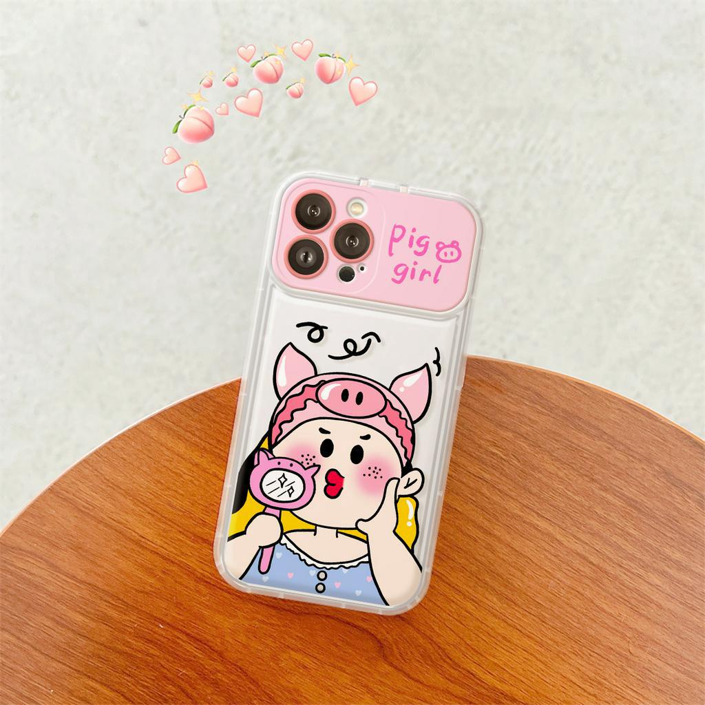 Ốp lưng iphone Nắp Tráng Gương Heo Heo 6/6plus/6s/6splus/7/7plus/8/8plus/x/xs/11/12/13/14/pro/max/promax/plus