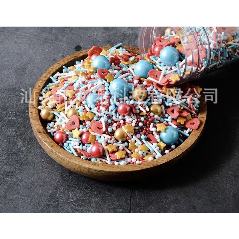 Cốm đường mix  trang trí bánh kem