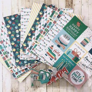 Bộ nguyên liệu (12 bìa hoạ tiết + sticker)