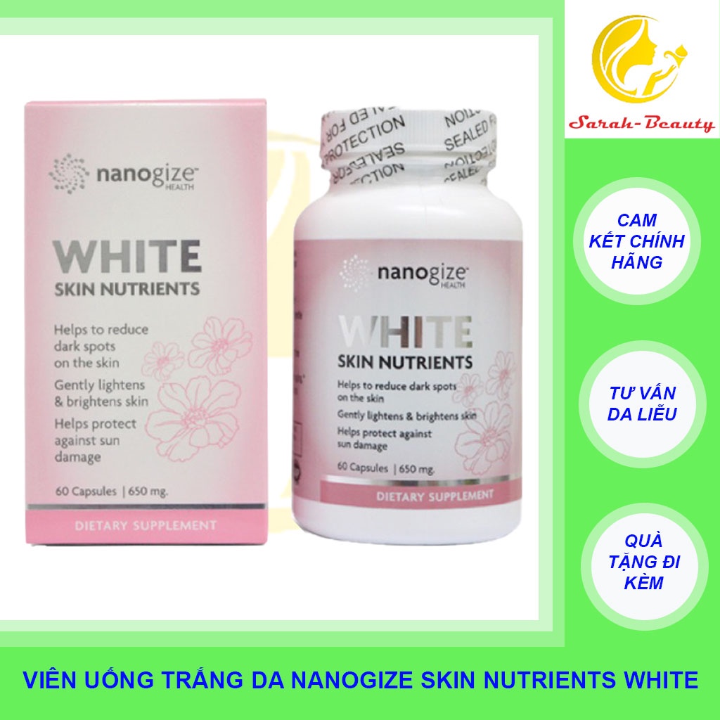 [Mã 55FMCGSALE giảm 8% đơn 500K] (Tặng quà đi kèm Date Xa)Trắng da nanogize Health White Skin Nutrients