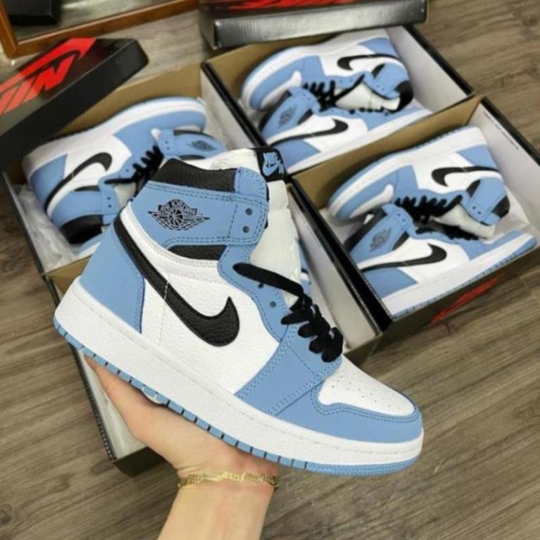 Giày thể thao Jordan 1 cao cổ xanh dương, Giày JD 1 university blue nam nữ siêu hot Full Box Bill❇️rẻ vô địch❇️