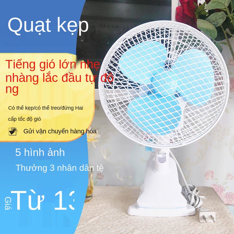 quạt nhỏ nữ dễ thương giường ký túc xá yên tĩnh lớn Điện gió gia dụng mini máy tính để bàn sinh viên đại học