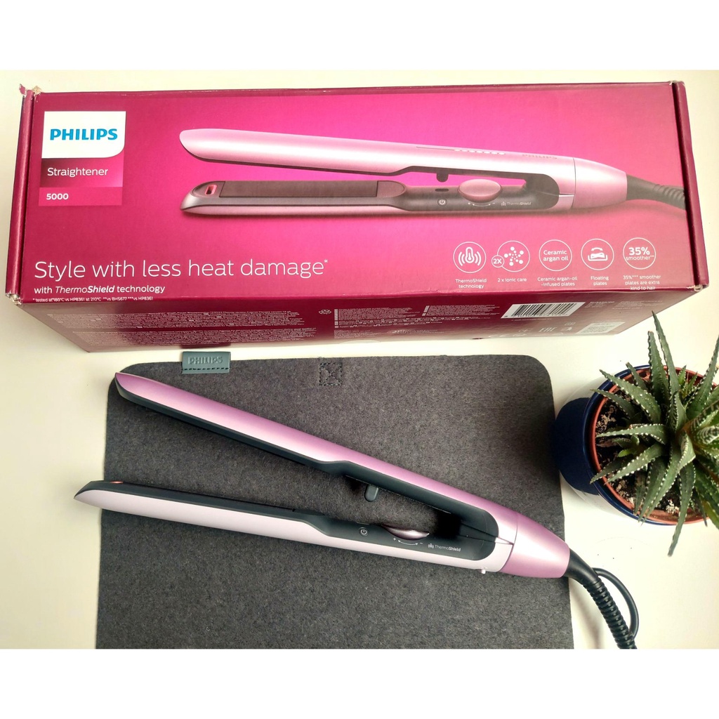 Máy ép tóc Philips BHS530, tạo kiểu dễ dàng, nhiệt độ an toàn tránh gây hư tổn, bảo hành 2 năm | Hàng chính hãng