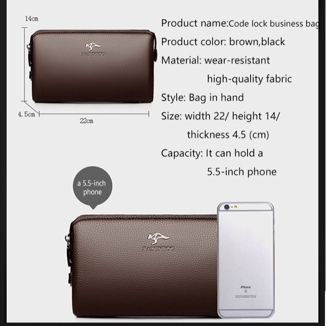 Ví Da Mềm Có Khóa Mã Số Dành Cho Nam