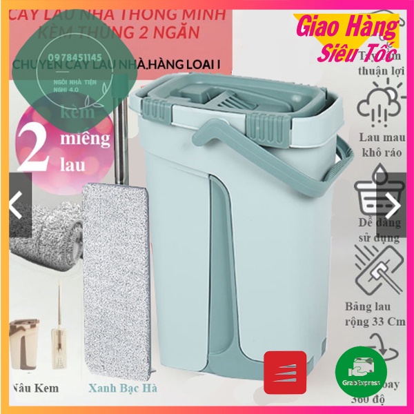 Bồn lau nhà thông minh tự vắt 2 ngăn
