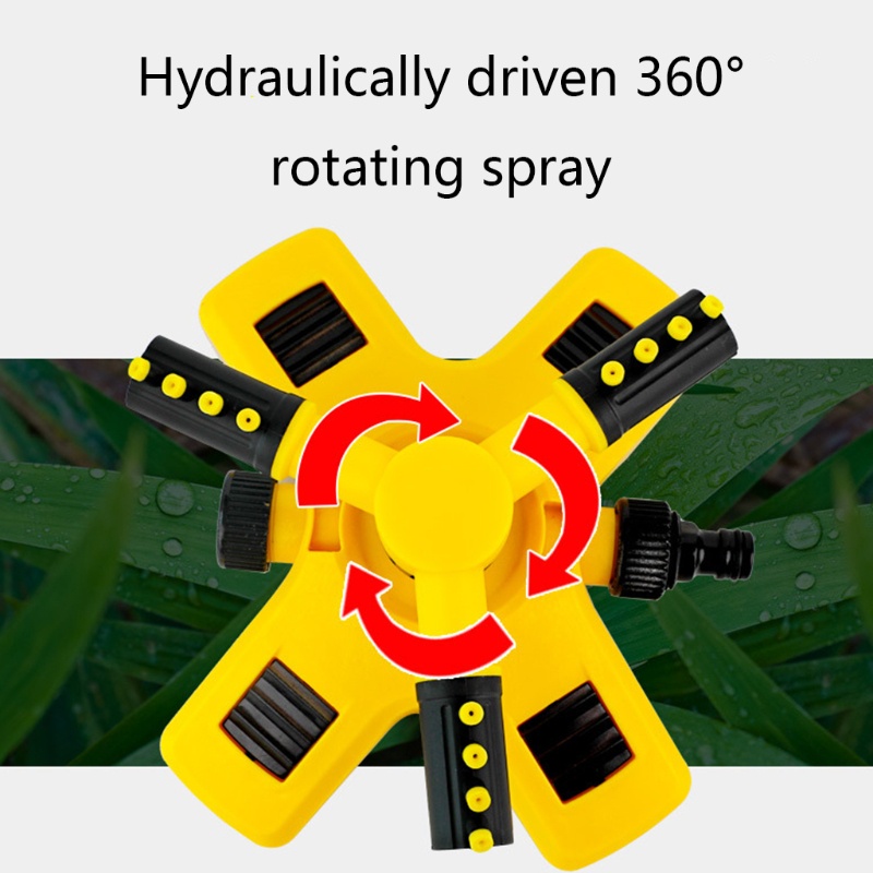 Vòi Phun Nước 3 Đầu Xoay 360 Độ Tự Động Tiện Dụng Cho Sân Vườn