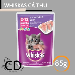 Thức ăn Whiskas cho mèo con vị cá thu 85g