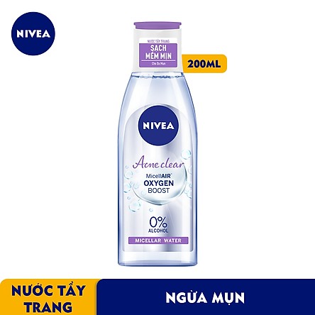 Nước tẩy trang NIVEA ngừa mụn Acne Care Micellar Water chai 200ml