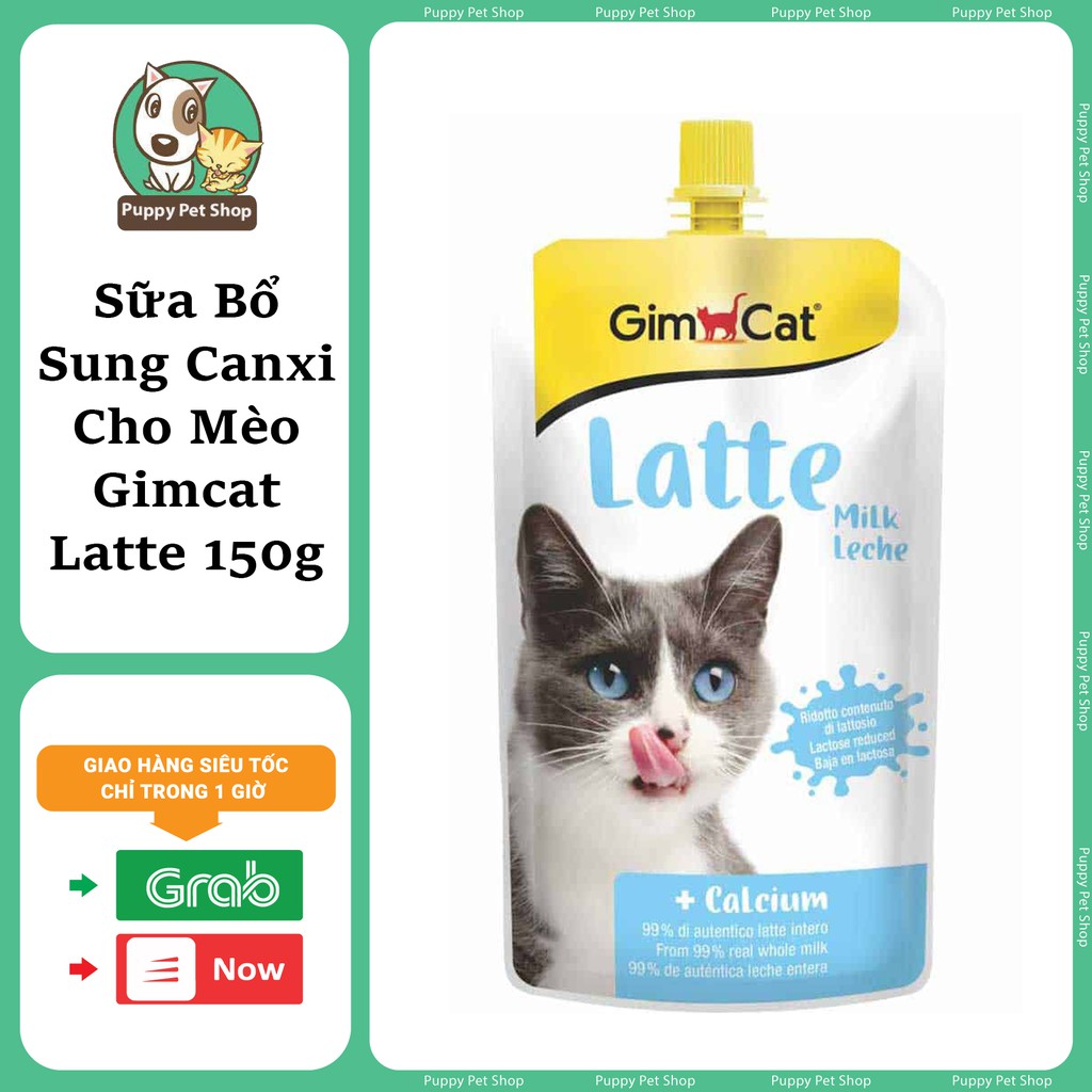Sữa Nguyên Kem Bổ Sung Canxi Cho Mèo Gimcat Latte Milk Leche