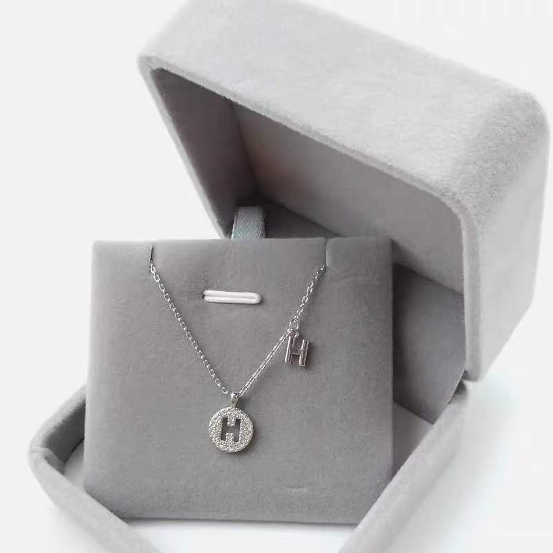 Vòng cổ Mặt Chữ H Đính Đá Zircon Thời Trang Hàn Quốc 2022 Dành Cho Bạn Nữ