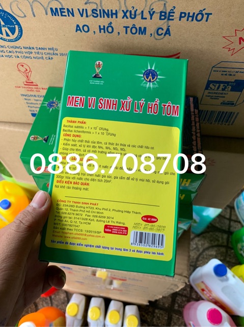 Men vi sinh xử lý hồ tôm 300g