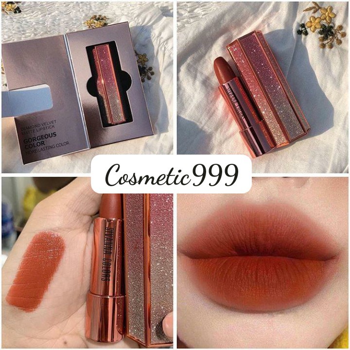 Son môi, son thỏi sivanna color diamond velvet matte lipstick thái lan chính hãng Cosmetic999
