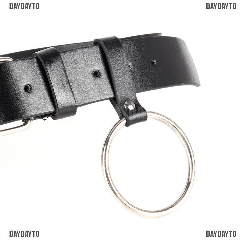 Thắt lưng da PU có vòng kim loại cho nữ