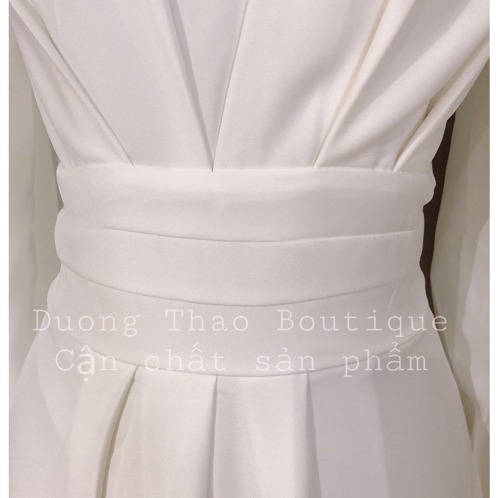 Đầm dự tiệc đầm nữ dáng dài xếp ly ngực thanh lịch