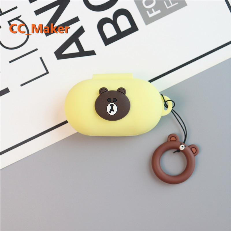 Case Silicone mềm hình hoạt hình gấu Brown thỏ Cony cho Samsung Galaxy Buds Plus