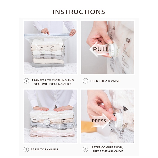 Túi hút chân không đựng quần áo sức chứa lớn tiện lợi cho du lịch/ đựng vật dụng trong nhà