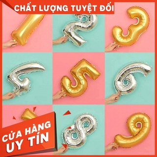 RẺ VÔ ĐỊCH Bóng Số Sinh Nhật 0 1 2 3  4 5 6 7 8 9 16 inch Nhiều Màu