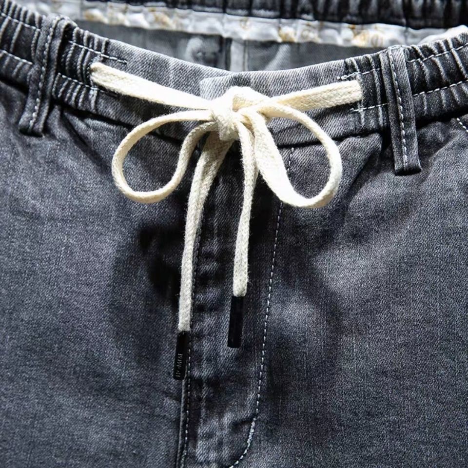 Quần Short Denim Ống Rộng Phong Cách Hàn Quốc Dành Cho Nam