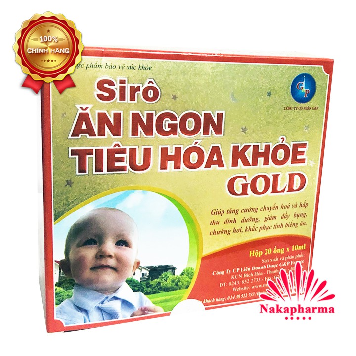 Siro Ăn Ngon Tiêu Hóa Khỏe Gold G&amp;P France – Giúp tăng cường hấp thu dinh dưỡng, giảm đầy bụng, chướng hơi, biếng ăn